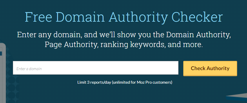 Free Domain Authority Checker by Moz