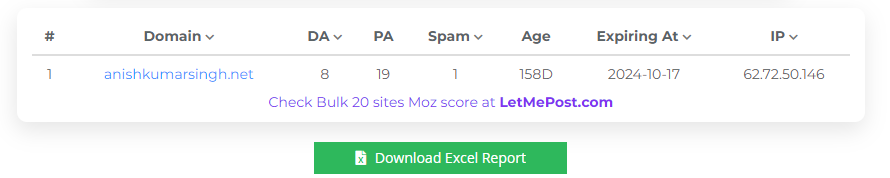 Let Me Post Domain Authority Checker Tool