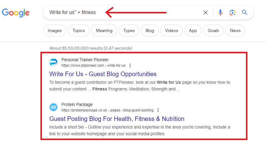 Search Terms To Find Out Fitness Guest Posting Sites
